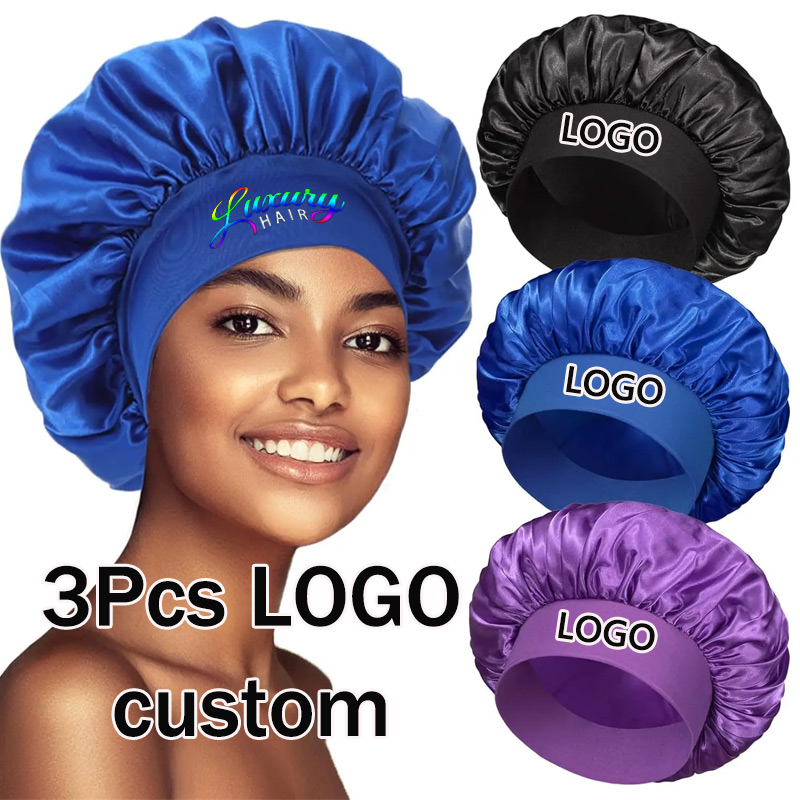 Women Accessories Logo - Conjunto de 3 Toucas de Cetim