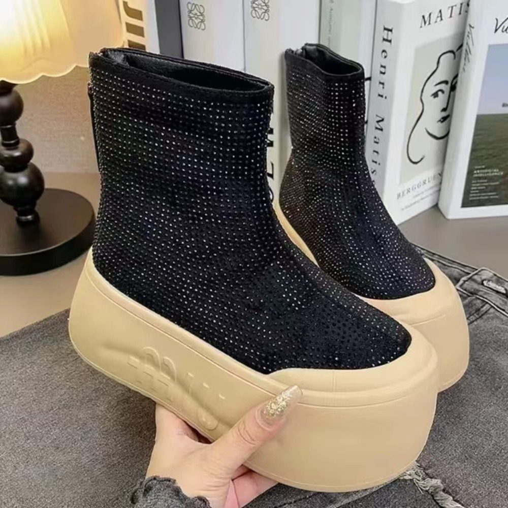 Luxo strass mulher botas plata - Women'S Accessories Trends 2025 avaliação e preço