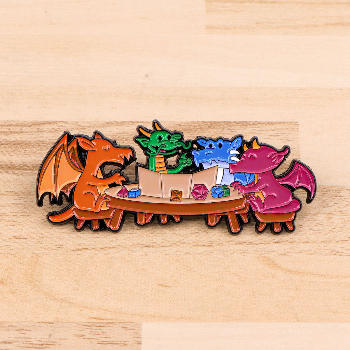 Game Dice Enamel Pin Dragon Ba - Women Accessories Picture avaliação e preço