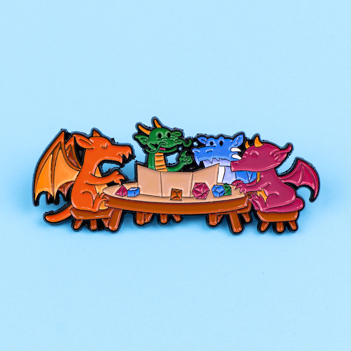Game Dice Enamel Pin Dragon Ba - Women Accessories Picture avaliação e preço