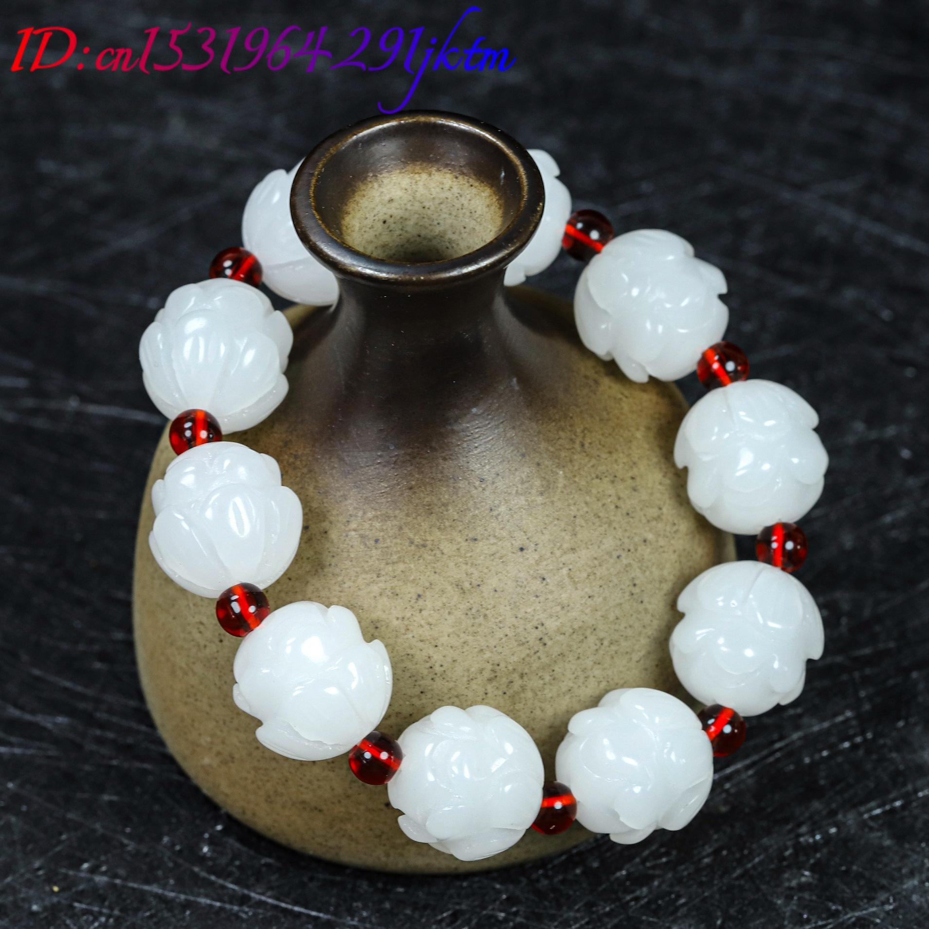 Pulseira de Jade Real Branca c - Women'S Accessories Designer avaliação e preço
