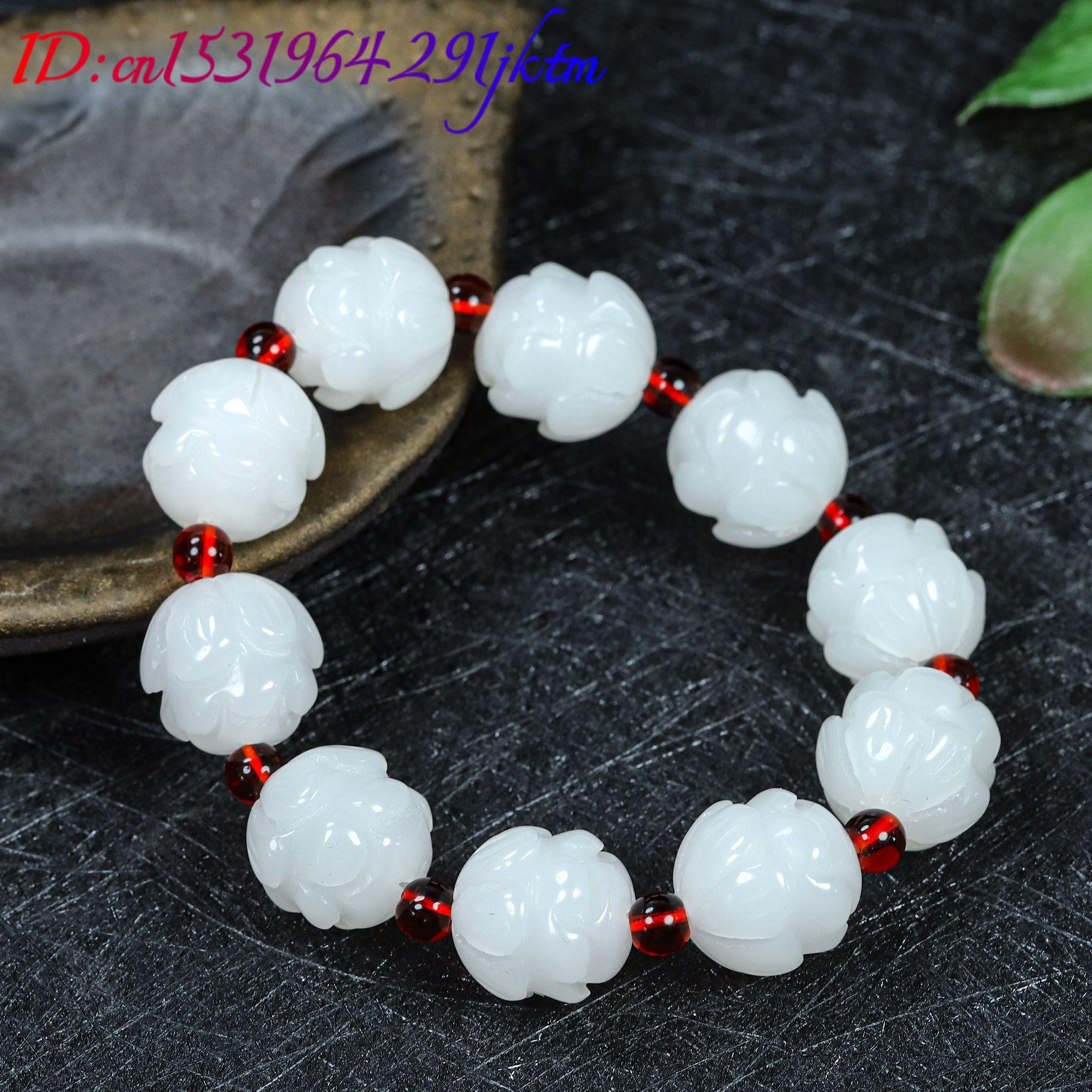 Pulseira de Jade Real Branca c - Women'S Accessories Designer avaliação e preço