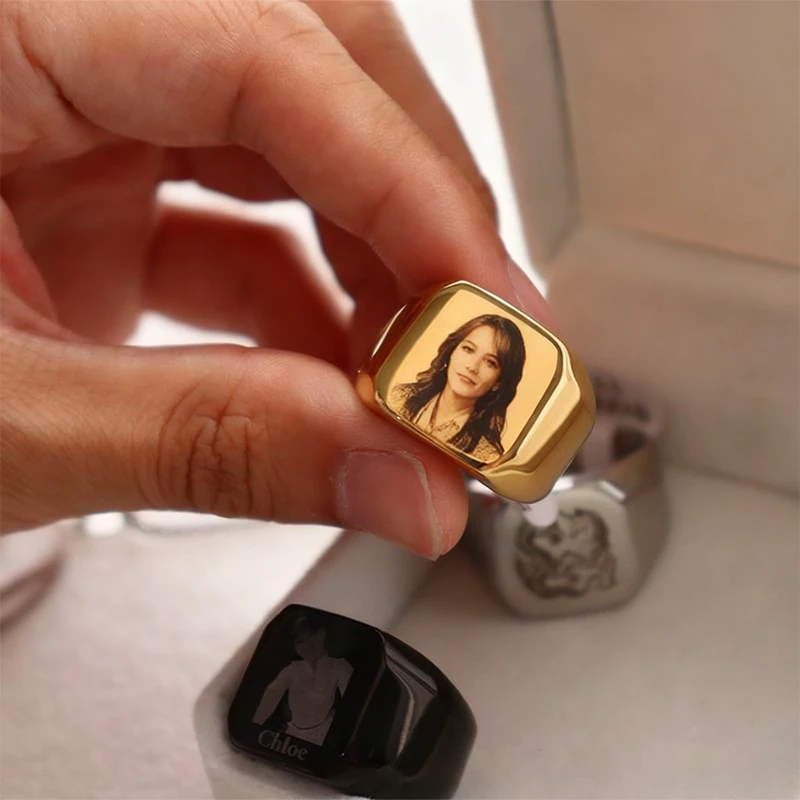 Anéis anillos de joias de aço  - Women Accessories Logo avaliação e preço