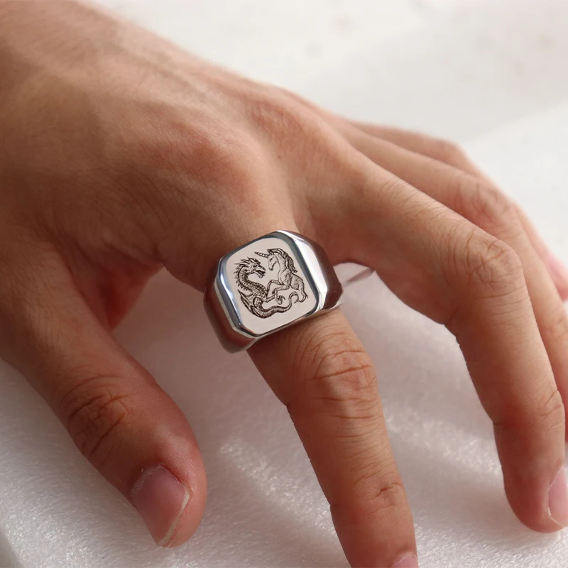 Anéis anillos de joias de aço  - Women Accessories Logo avaliação e preço